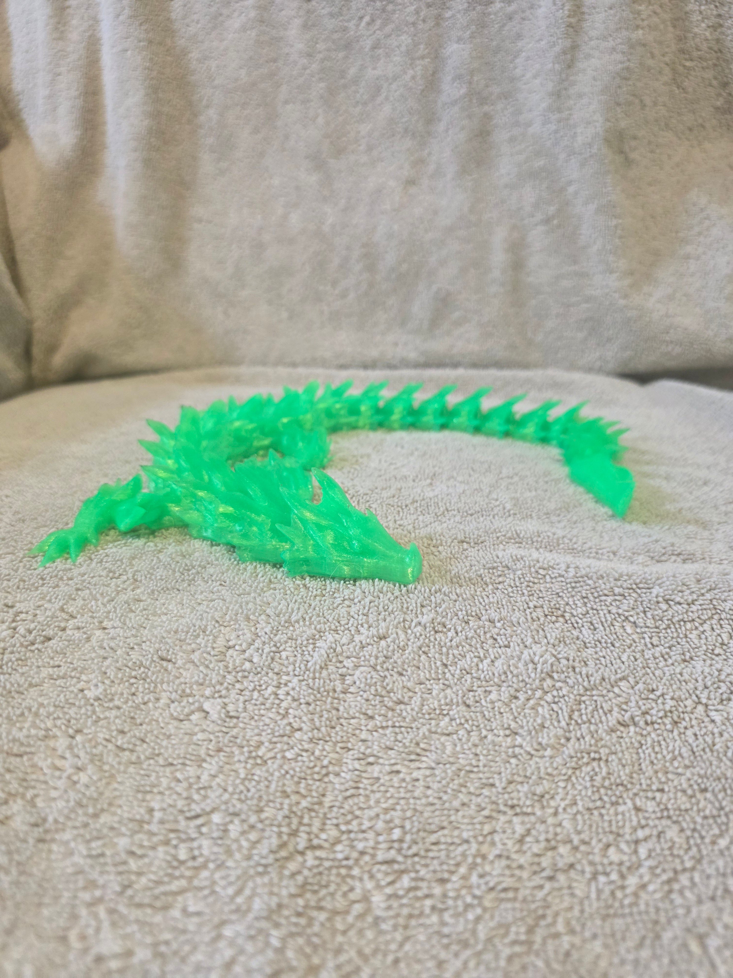 Transparent green dragon