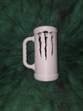 White monster coozie