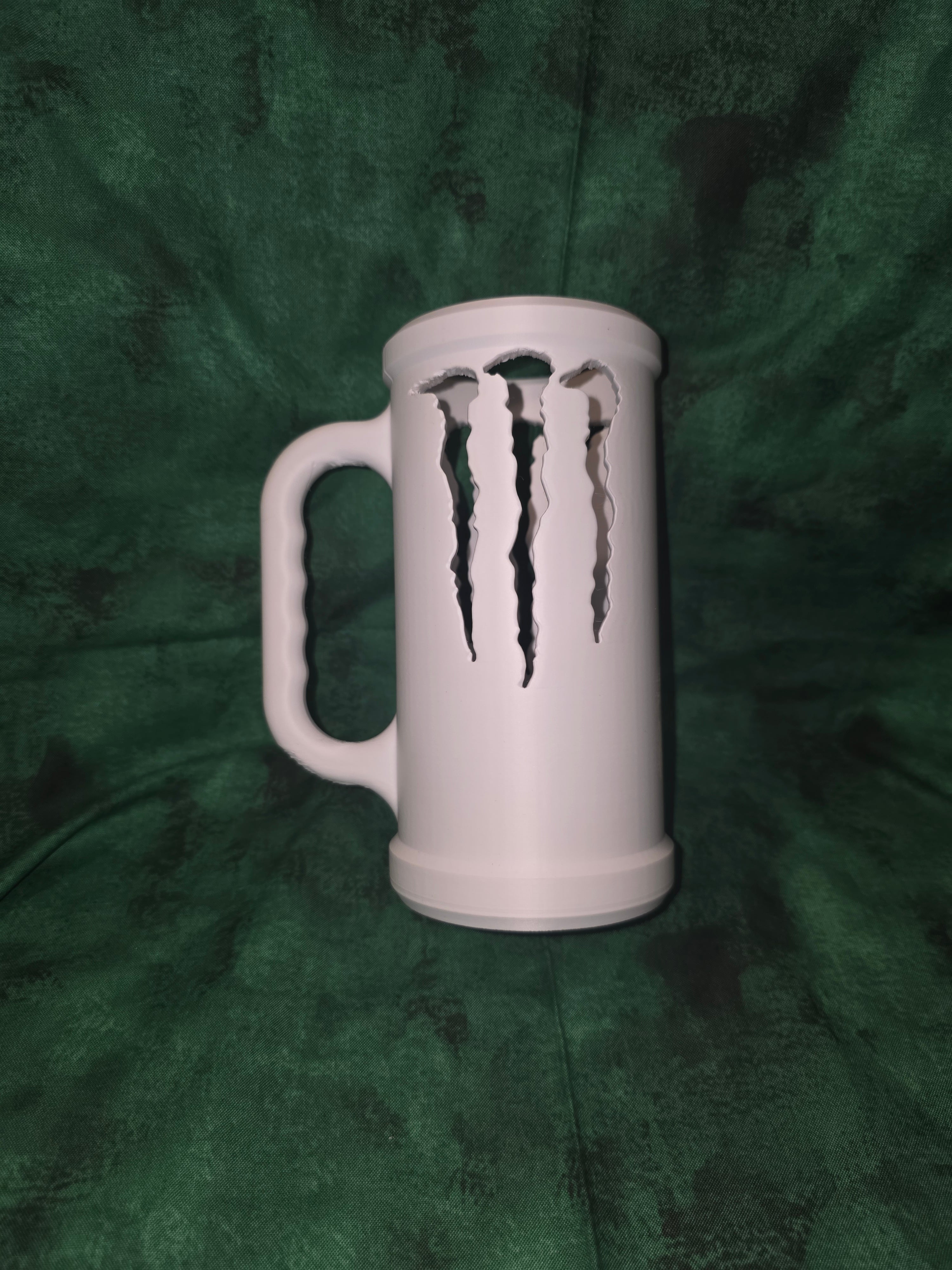 White monster coozie