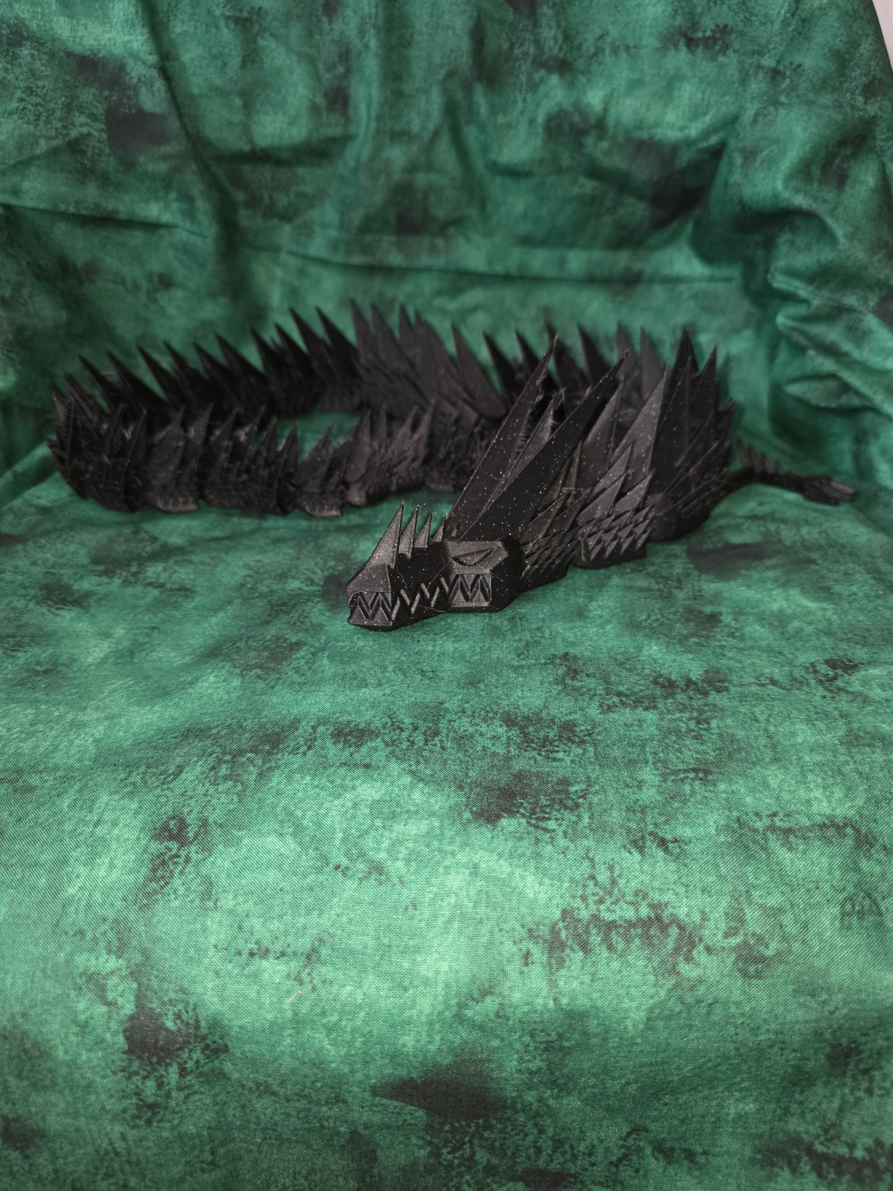 Galaxy black multi color flake dragon