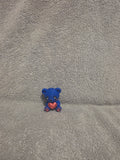 Blue heart bear keychain